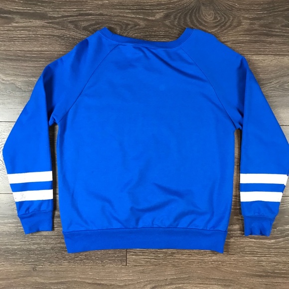 DC Comics Superman Classic Logo Girls Retro Style Round Neck Blue Sweatshirt L - Picture 3 of 6